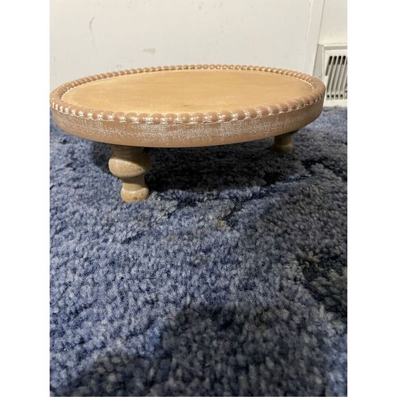 Honeybloom Decorative Footed Round Tray 12” Display Stand Plants Decor - Picture 1 of 5